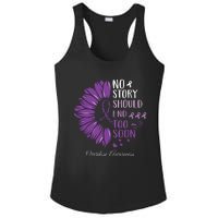 No Story Should End Too Soon Overdose Purple Ribbon Ladies PosiCharge Competitor Racerback Tank