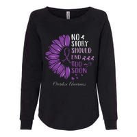 No Story Should End Too Soon Overdose Purple Ribbon Womens California Wash Sweatshirt