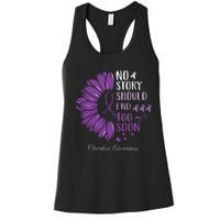 No Story Should End Too Soon Overdose Purple Ribbon Women's Racerback Tank