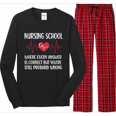 Nursing School Student Nurse Student Future Nurse Gift Long Sleeve Pajama Set