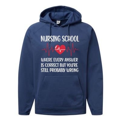 Nursing School Student Nurse Student Future Nurse Gift Performance Fleece Hoodie