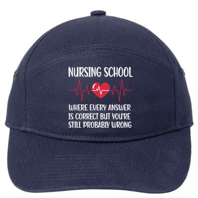 Nursing School Student Nurse Student Future Nurse Gift 7-Panel Snapback Hat