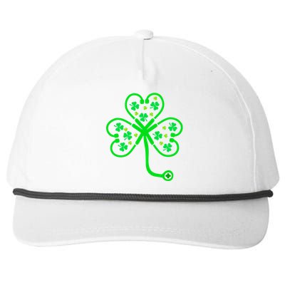 Nurse Shamrock St Patricks Day Nursing Stethoscope Irish Gift Snapback Five-Panel Rope Hat