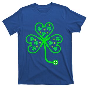 Nurse Shamrock St Patricks Day Nursing Stethoscope Irish Gift T-Shirt