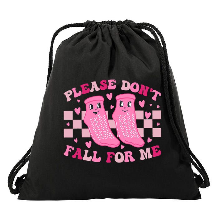 Non Slip Socks Please DonT Fall For Me Medical Nurse Drawstring Bag