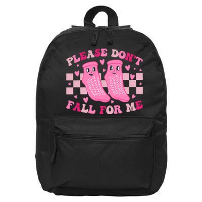 Non Slip Socks Please DonT Fall For Me Medical Nurse 16 in Basic Backpack