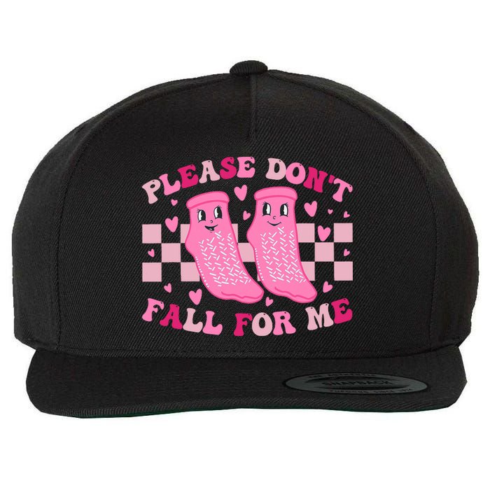 Non Slip Socks Please DonT Fall For Me Medical Nurse Wool Snapback Cap