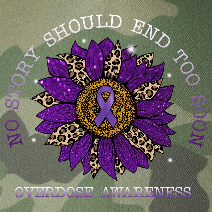 No Story Should End Too Soon Overdose Awareness Sunflower Ribbon Legacy Tie Dye Trucker Hat