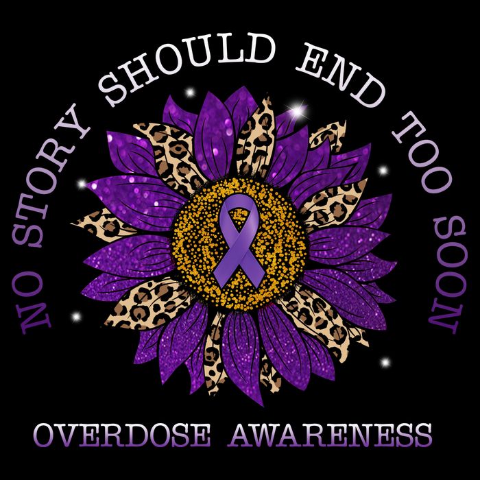 No Story Should End Too Soon Overdose Awareness Sunflower Ribbon 16 in Basic Backpack