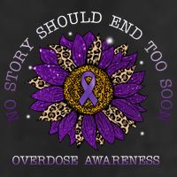 No Story Should End Too Soon Overdose Awareness Sunflower Ribbon 25L Jumbo Tote