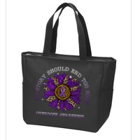 No Story Should End Too Soon Overdose Awareness Sunflower Ribbon Zip Tote Bag