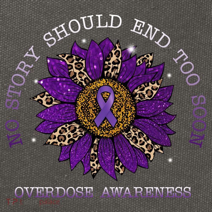No Story Should End Too Soon Overdose Awareness Sunflower Ribbon Cotton Canvas Backpack