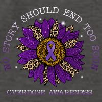 No Story Should End Too Soon Overdose Awareness Sunflower Ribbon Vector Backpack