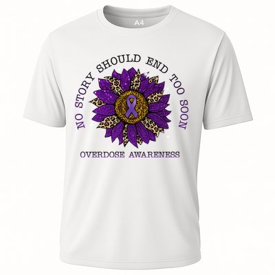 No Story Should End Too Soon Overdose Awareness Sunflower Ribbon Performance Shirt