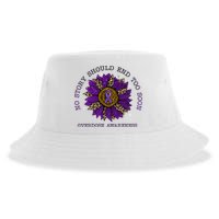 No Story Should End Too Soon Overdose Awareness Sunflower Ribbon Sustainable Bucket Hat