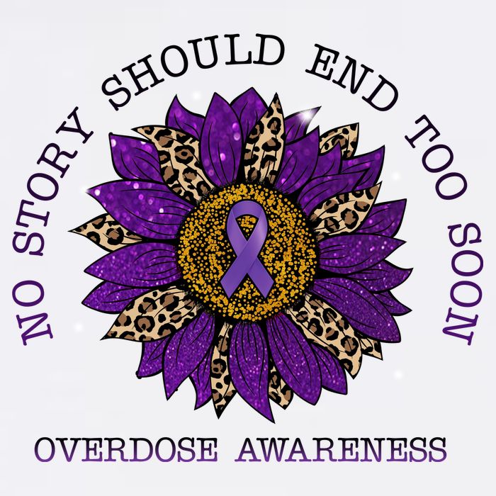 No Story Should End Too Soon Overdose Awareness Sunflower Ribbon Sustainable Bucket Hat