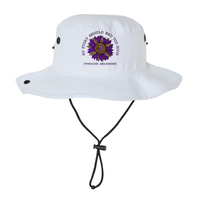 No Story Should End Too Soon Overdose Awareness Sunflower Ribbon Bucket Hat