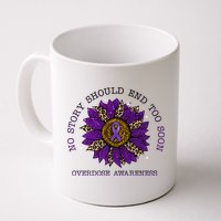 No Story Should End Too Soon Overdose Awareness Sunflower Ribbon Mug
