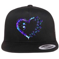 No Story Should End Too Suicide Prevention Awareness Flat Bill Trucker Hat