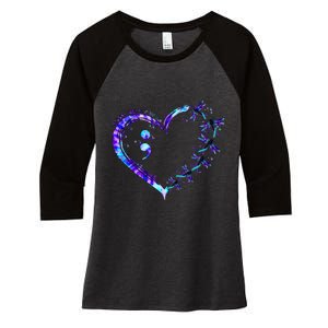 No Story Should End Too Suicide Prevention Awareness Women's Tri-Blend 3/4-Sleeve Raglan Shirt