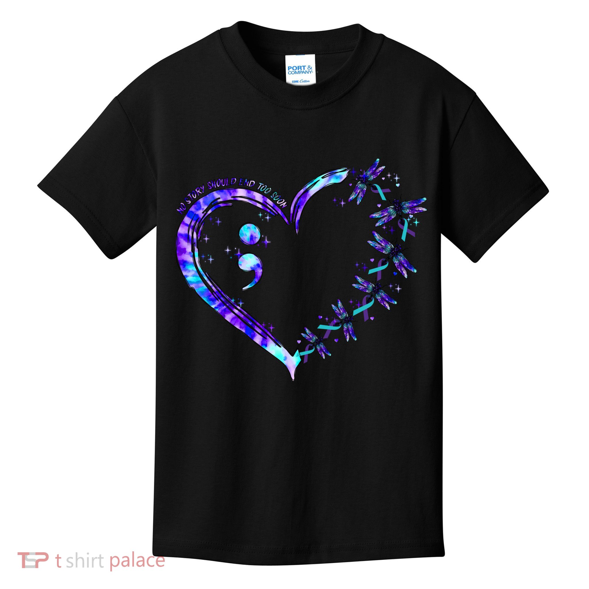 No Story Should End Too Suicide Prevention Awareness Kids T-Shirt