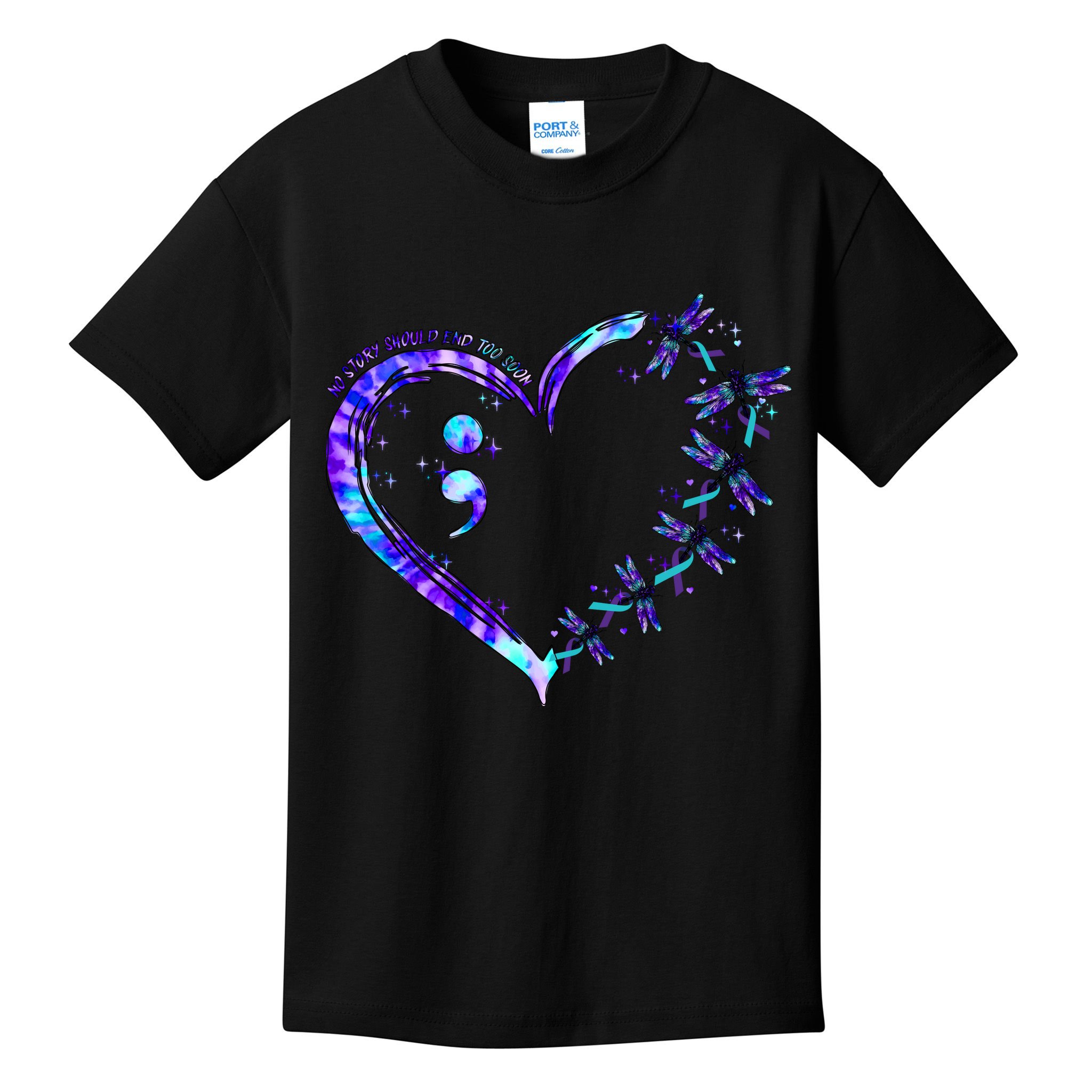 No Story Should End Too Suicide Prevention Awareness Kids T-Shirt