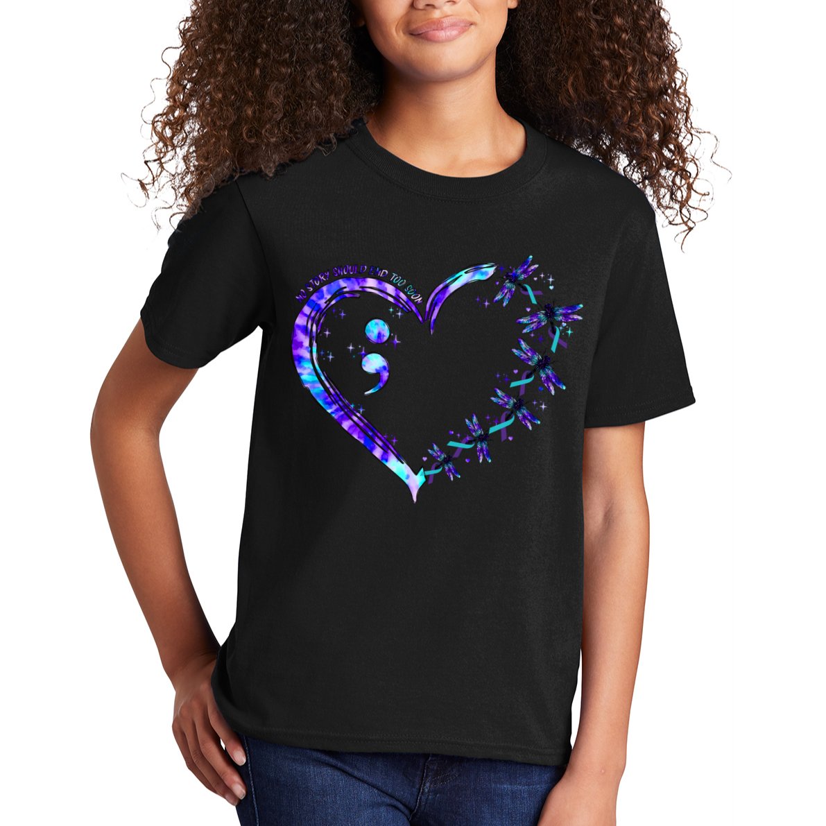 No Story Should End Too Suicide Prevention Awareness Kids T-Shirt