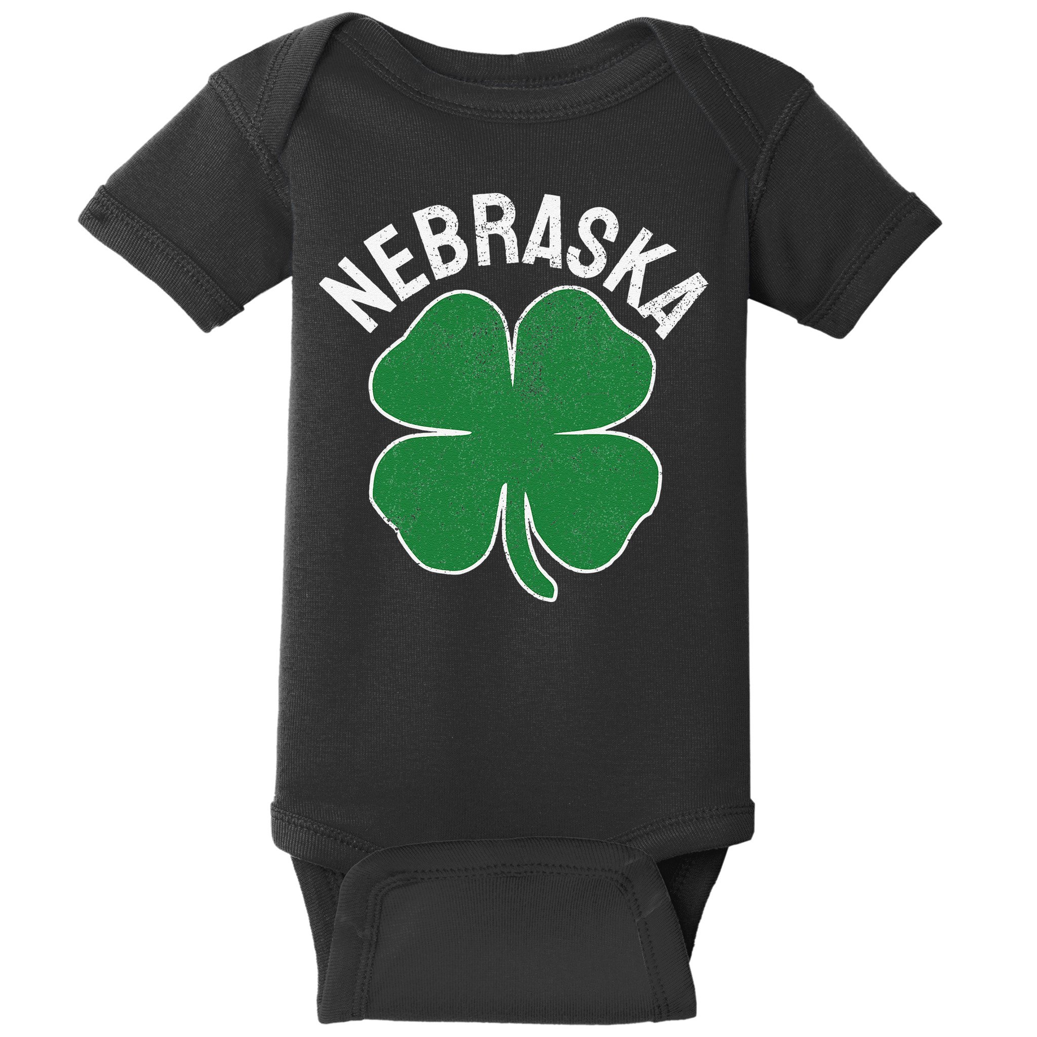 Nebraska Shamrock St. Patrick's Day Saint Paddy's Irish Baby Bodysuit
