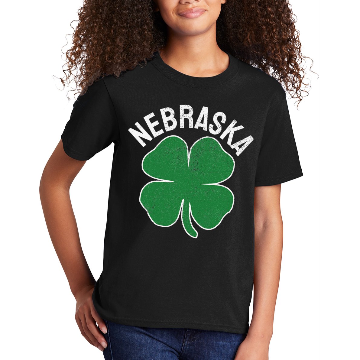 Nebraska Shamrock St. Patrick's Day Saint Paddy's Irish Kids T-Shirt