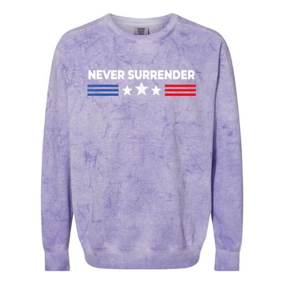 Never Surrender Shirts Never Surrender Colorblast Crewneck Sweatshirt