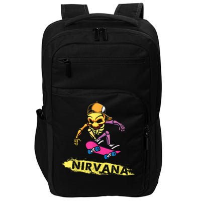 Nirvanas Skateboard Skelton Impact Tech Backpack