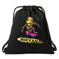 Nirvanas Skateboard Skelton Drawstring Bag