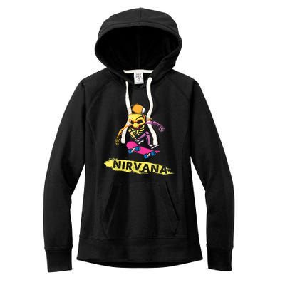 Nirvanas Skateboard Skelton Women's Fleece Hoodie