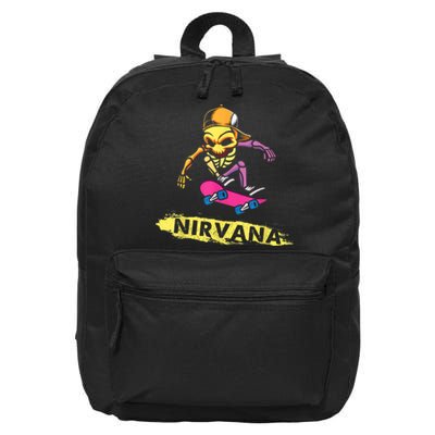 Nirvanas Skateboard Skelton 16 in Basic Backpack