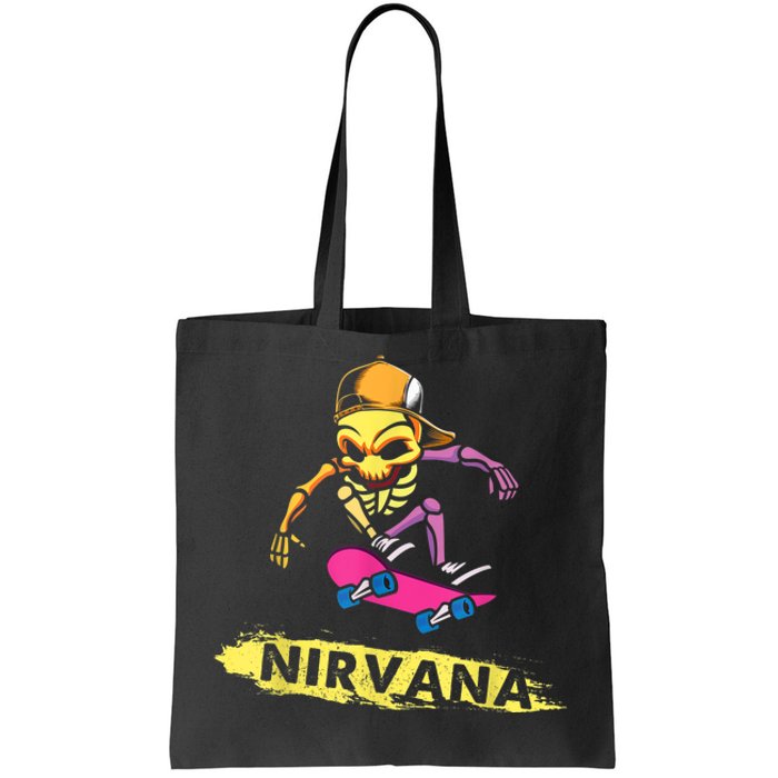 Nirvanas Skateboard Skelton Tote Bag