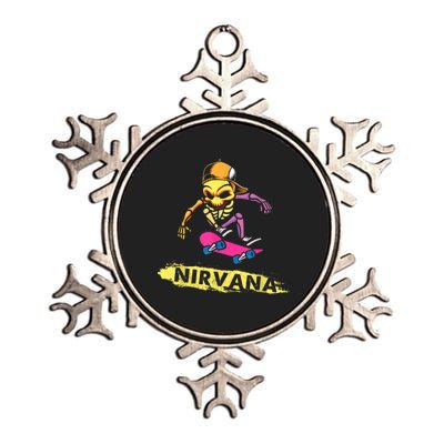 Nirvanas Skateboard Skelton Metallic Star Ornament