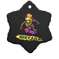 Nirvanas Skateboard Skelton Ceramic Star Ornament