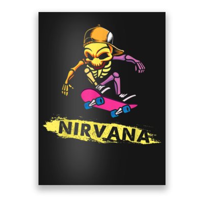 Nirvanas Skateboard Skelton Poster