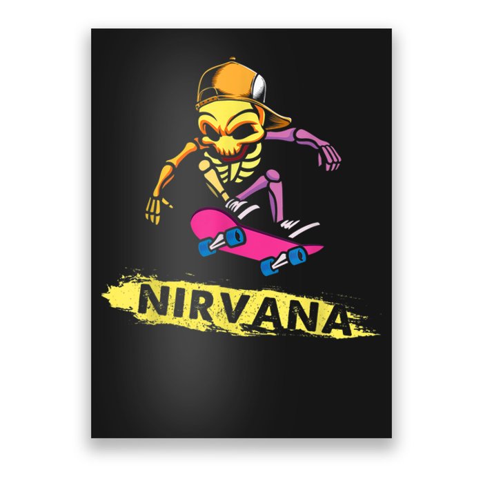 Nirvanas Skateboard Skelton Poster