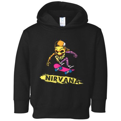 Nirvanas Skateboard Skelton Toddler Hoodie