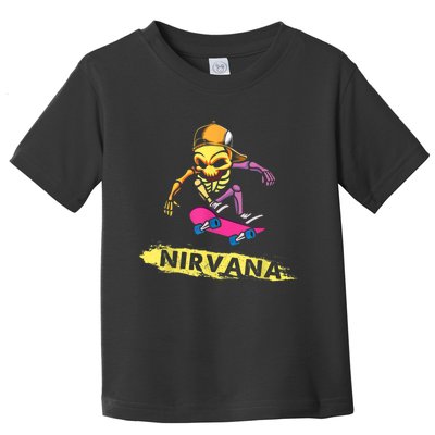 Nirvanas Skateboard Skelton Toddler T-Shirt