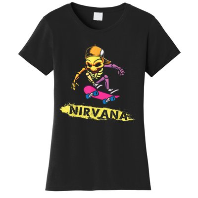 Nirvanas Skateboard Skelton Women's T-Shirt