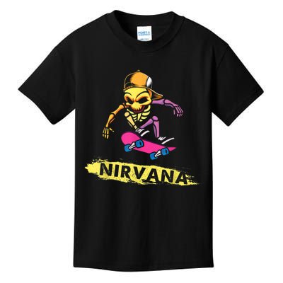 Nirvanas Skateboard Skelton Kids T-Shirt