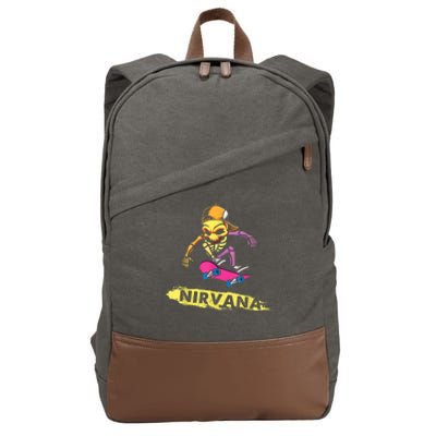 Nirvanas Skateboard Skelton Cotton Canvas Backpack