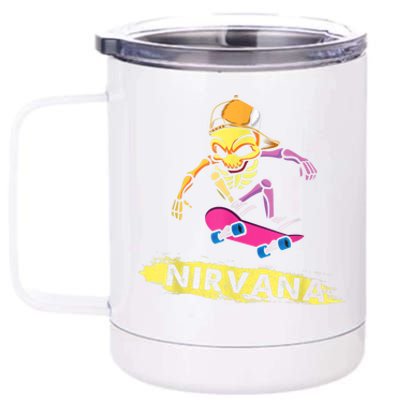 Nirvanas Skateboard Skelton 12 oz Stainless Steel Tumbler Cup