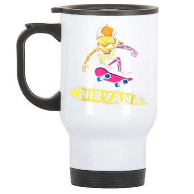 Nirvanas Skateboard Skelton Stainless Steel Travel Mug