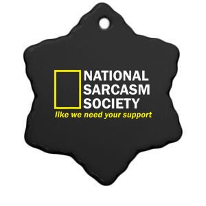 National Sarcastic Society Ceramic Star Ornament