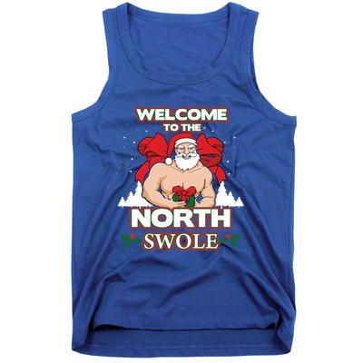 North Swole Santa Claus Weight Lifting Christmas Gym Workout Gift Tank Top