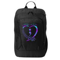No Story Should End Happy Suicide Awareness Support Graphic Funny Gift City Backpack