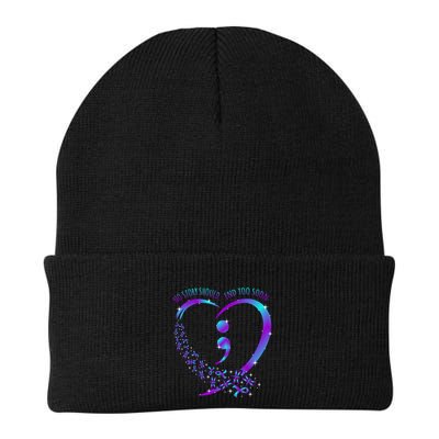 No Story Should End Happy Suicide Awareness Support Graphic Funny Gift Beanie